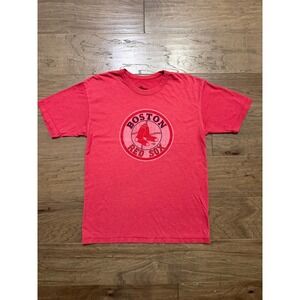 Red Jacket Boston Red Sox Graphic T-Shirt Heather Red Medium Made in USA